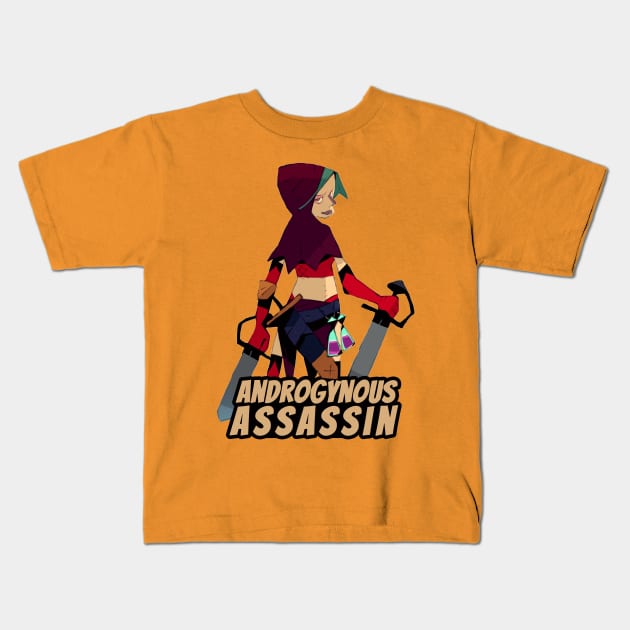 Androgynous Assassin Kids T-Shirt by HiddenLeaders